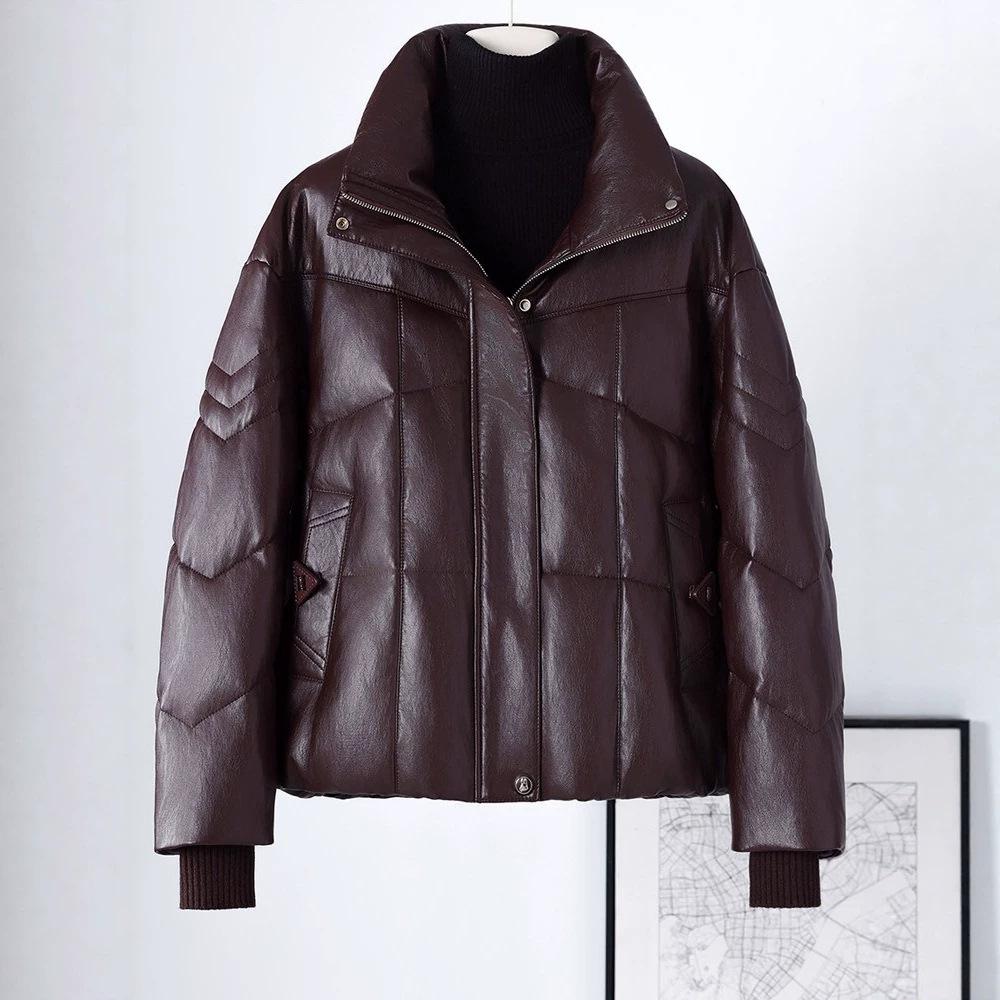 Live broadcast new short thickened down jacket women's small casual loose white duck down cotton-padded coat batch