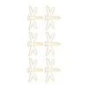100Pcs Gold Large Cute Paperclips Dragonfly Shape Jumbo Wide Clips Office Supplies