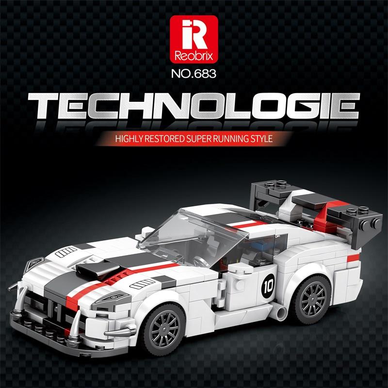Non-Toxic 379Pcs City Racing Car Model Building Blocks Sport Vehicle Model Bricks Desktop Ornaments Kids Educational Toys Holiday Gifts