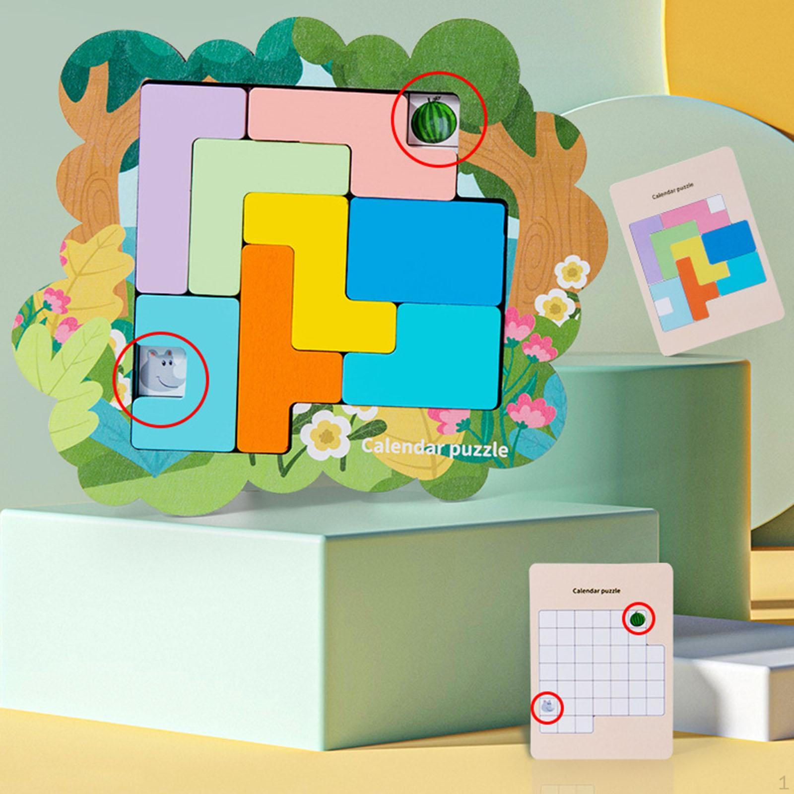

Block Puzzle for Kids with Color Recognition And Coordination Focus Animals