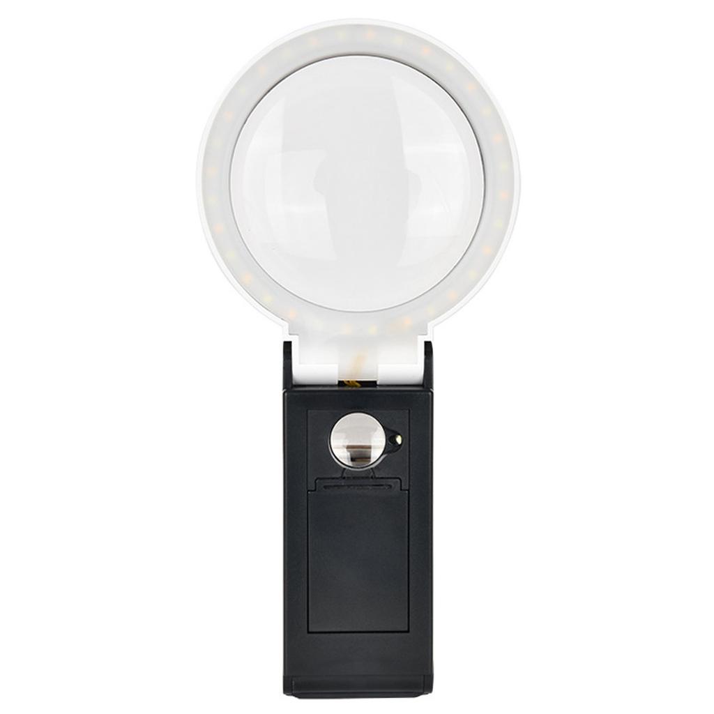 Handheld Magnifying Glass with Rectangular Handle and Large Circular Lens for Reading Inspection Crafts Jewelry Hobbies Tasks