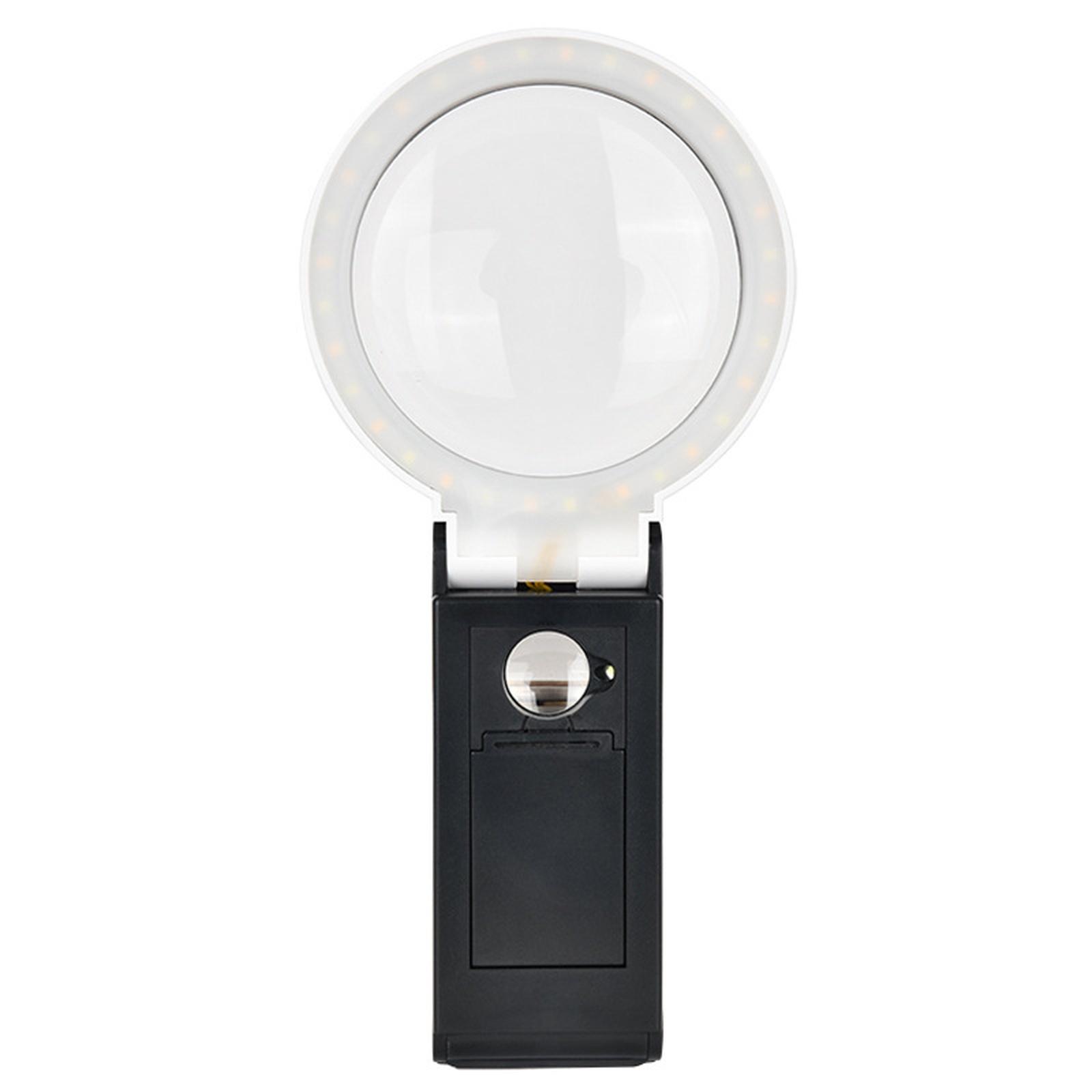 

Handheld Magnifying Glass with Rectangular Handle and Large Circular Lens for Reading Inspection Crafts Jewelry Hobbies Tasks one size
