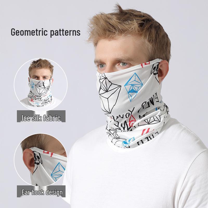 Sommer Eis Seide Nackenwärmer Stirnband für Radfahren und Outdoor-Sport