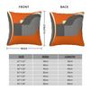 Burnt Orange Retro Pillowcase Polyester Linen Velvet Creative Zip Decor Sofa Seater Cushion Cover Wholesale