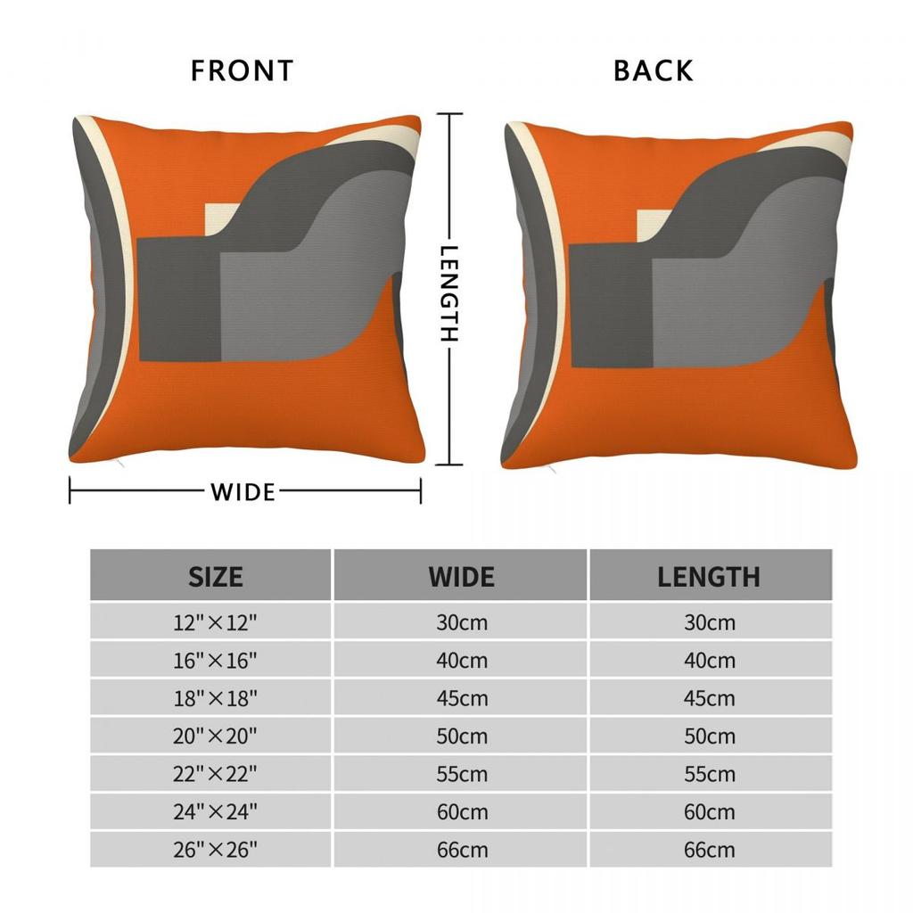 Burnt Orange Retro Pillowcase Polyester Linen Velvet Creative Zip Decor Sofa Seater Cushion Cover Wholesale