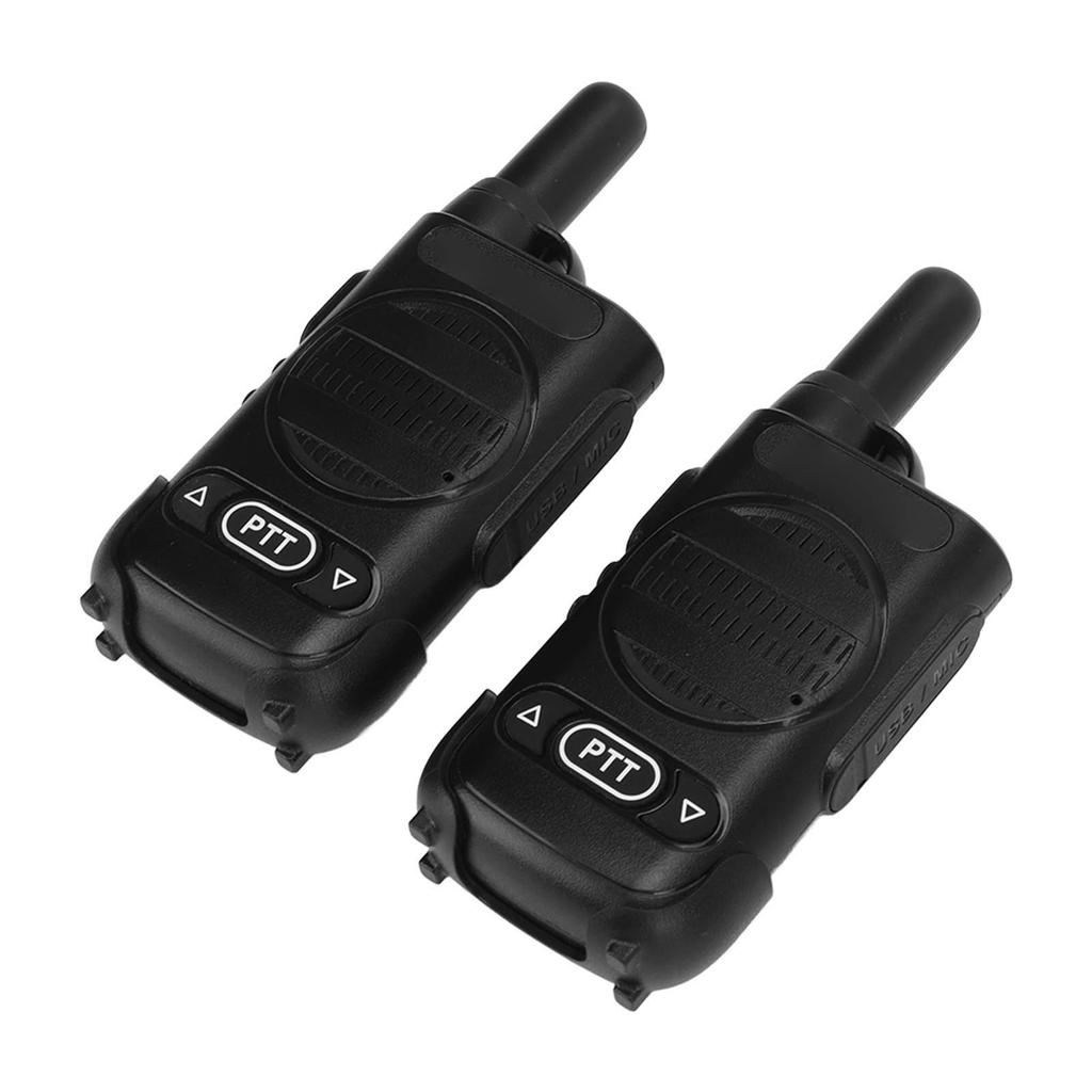 2 Pcs Mini Two Way Radio Handsfree Walkie Talkies  for Construction Site Hotel