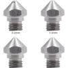 5Pcs MK10 Stainless Steel Nozzle Compatible with 3D Printer Parts 0.2 0.3 0.4 0.5 0.6 0.8 1.0mm 1.75mm Filament M7 Thread Nozzles (Size : 1.75mm