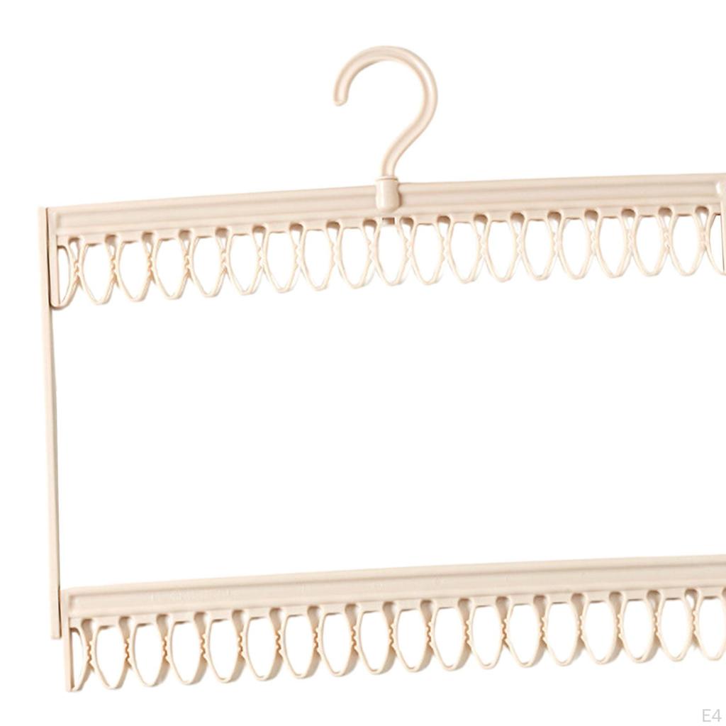 Clothes Drying Hanger with Clips ,Underwear Hanger, Windproof Laundry Rack, Sock Rack