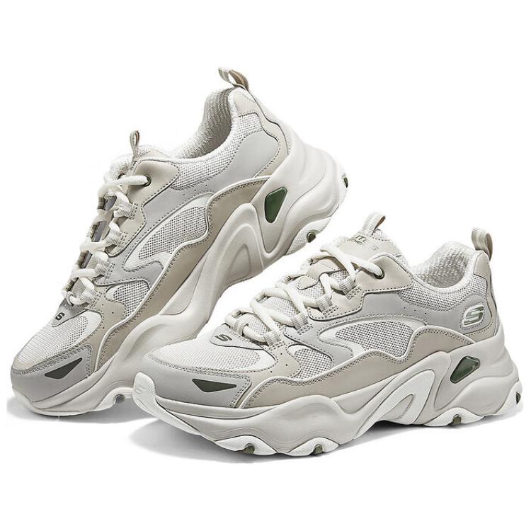 Skechers DLites 5.0 Panda Shoes Comfortable Versatile Durable Shock Absorption Support Lightweight Increased Height Low Top Casual Shoes 232490-OFWT