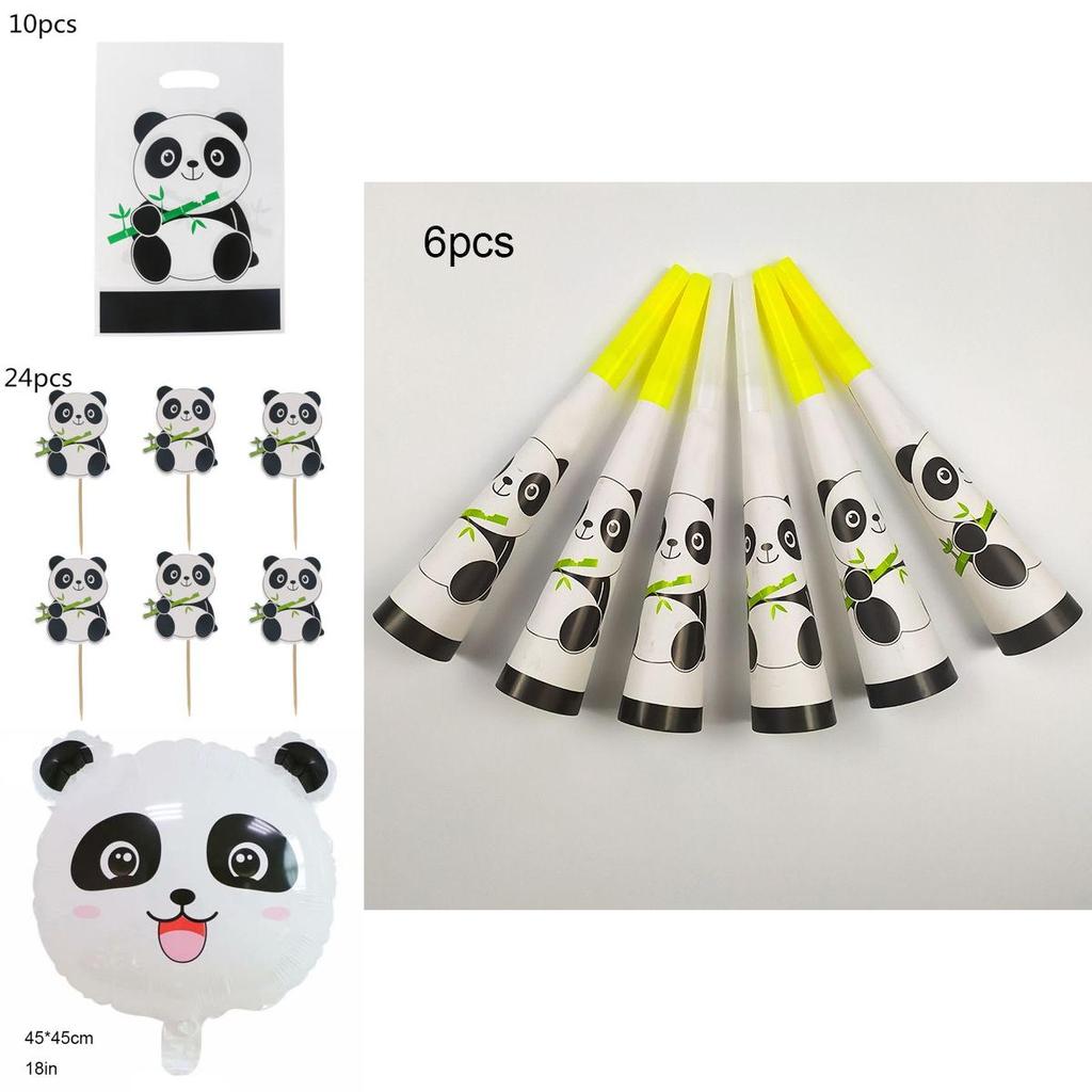 Charming Cartoon Panda Party Supplies Tableware Decor For Children's Day Festivities