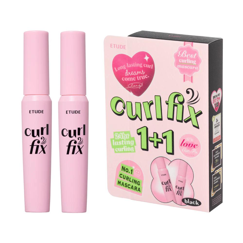 Etude [NY Förnyad] Curl Fix Mascara 1+1 (+gåva) - [K-BEAUTY] Kladdfri Idol Ögonfransböjare & Lyft