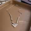 European and American Ins Cold Wind Artificial Opal Necklace Casual Sweet and Cool Personality Sweater Chain Collarbone Chain Necklace Decowomen