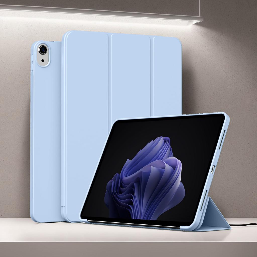 for iPad (A16) 11th Generation 11 Inch 2025/10th Generation 10.9 Inch 2022 Tri-fold Stand Flip Cover with Soft TPU Back Shell