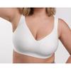 Plus Size Deep V Wirefree Bra Women Seamless Breathable Push-Up Thin Jelly Cup C-F Full Coverage Comfort