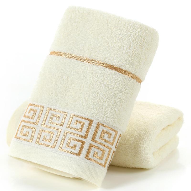 

бавовняний рушник банні рушники потовщені рушники для обличчя м яка бавовна Швидке висихання для дому тренажерний зал спорт сауна пляж готель з подорожами 34x74cm&1pc брудно-білий