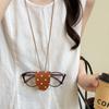 Leopard Print Sunglasses Glasses Holder Sunglasses Storage Sunglasses Lanyard Long Necklace  Men