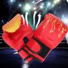 1 Pair Kids Children PU Kick Boxing Gloves Karate Muay Thai Guantes Sanda Training Equipmentred for children