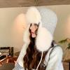 Winter Imitation Mink Fluff Hat Female Cute Hairball Lei Feng Hat Winter Cold and Warm Thickened Ear Protector New