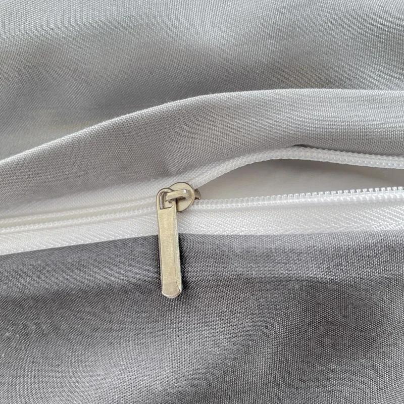 Ins Style Solid Color Duvet Cover Set Washed Cotton Bedclothes Comforter Cover Pillowcase Soft Bedding Sets Quilt Covers 220x240