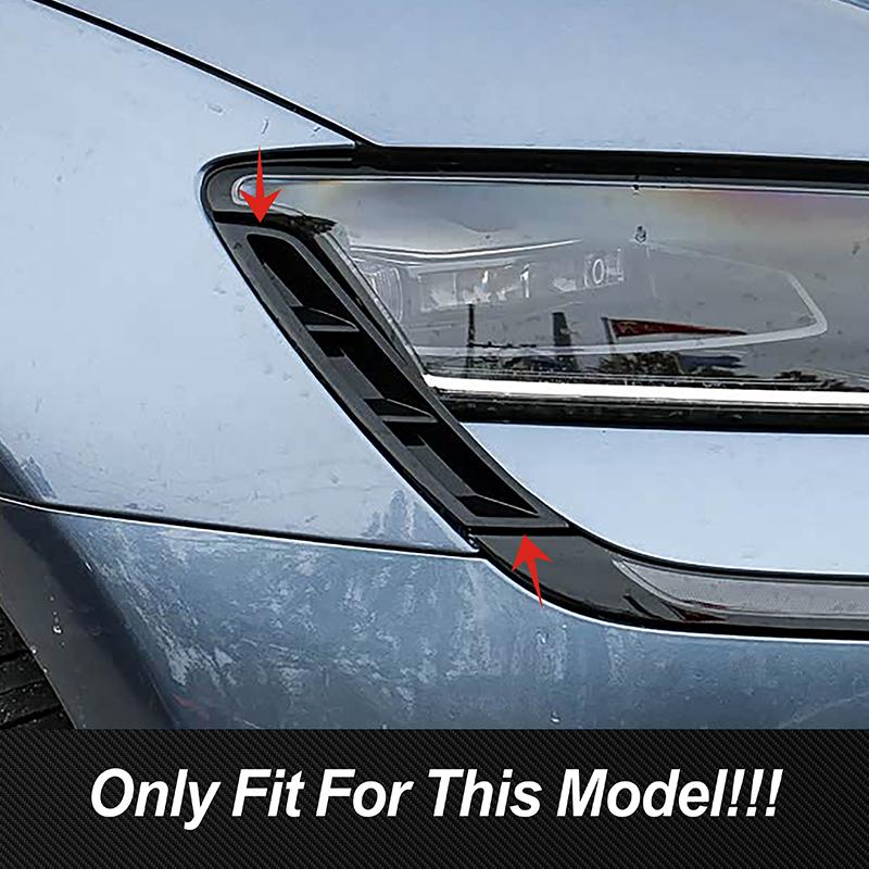 Car Styling Both Side Front Headlight Decoration Strips For BYD Seal EV -2024 Carbon Fiber Color Exterior Accessories