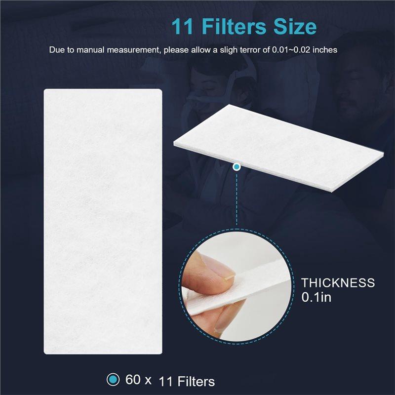 100 ks filtrů pro CPAP - Kompatibilní pro řadu Resmed Airsense 11 - Jemné jednorázové náhradní filtry pro CPAP přístroje