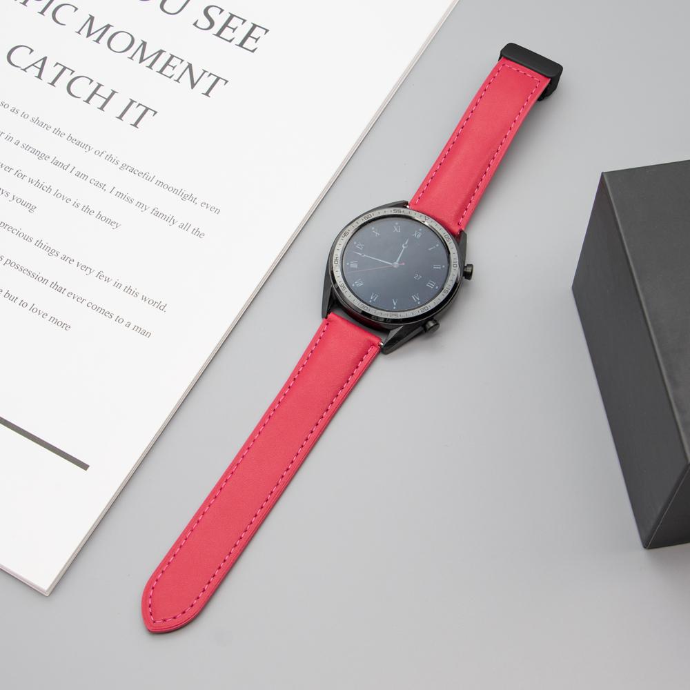 20mm Leather Strap for Samsung Galaxy Watch 6/5/4 44mm 40mm/5 Pro 45mm/Active 2/Leather Magnetic Buckle Band /Huawei Watch 42mm