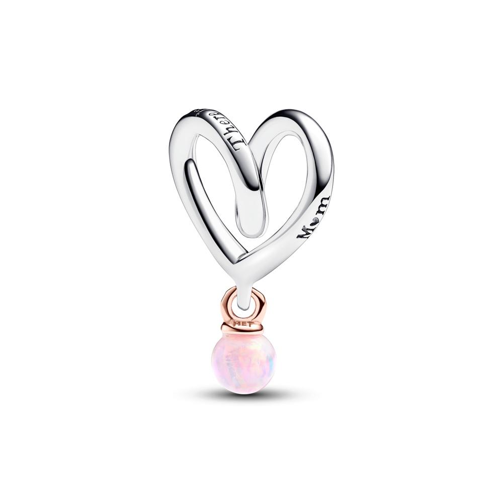 2024 Nuevo anillo de pulsera con dije de rosa colgante de amor romántico de plata esterlina S925 compatible con pulsera original DIY para mujeres