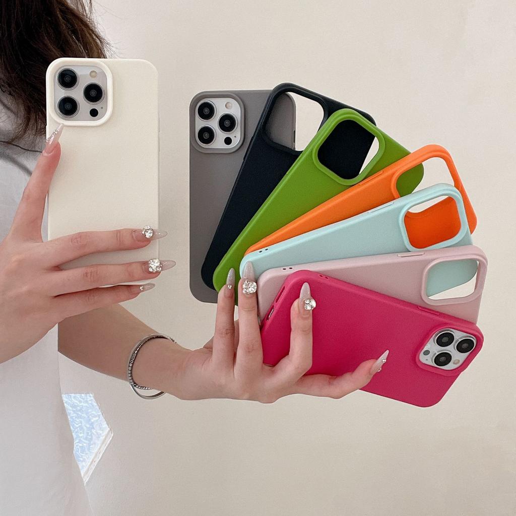 Koreanischer INS Schlichter Weicher Fall mit Kunstledertextur Kompatibel mit iPhone 16 Pro Max Handyhülle Apple 17 Neues Modell 14/15