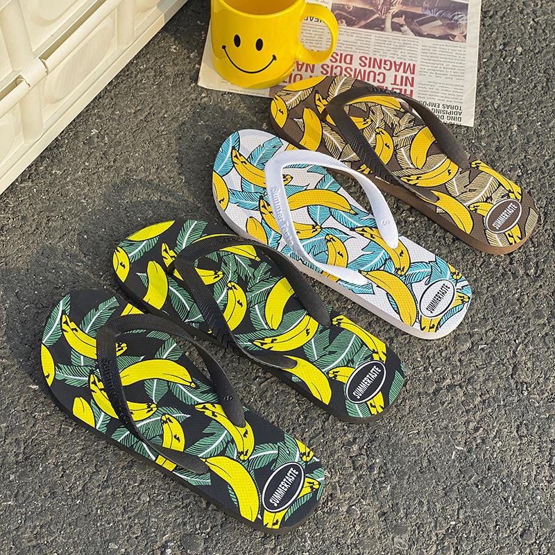 Flip-flops Men Wear Personalized Beach Slippers Men Personalized Students Non-slip Cool Slippers