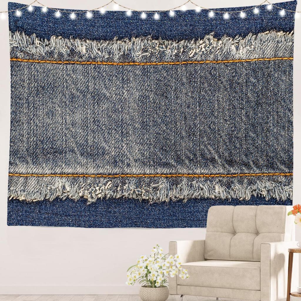 Abstract Modern Aesthetic Tapestry, Simple Dot Neutral Tones Wall Art Hanging Decoration Polyester Fiber White Ruffled Around
