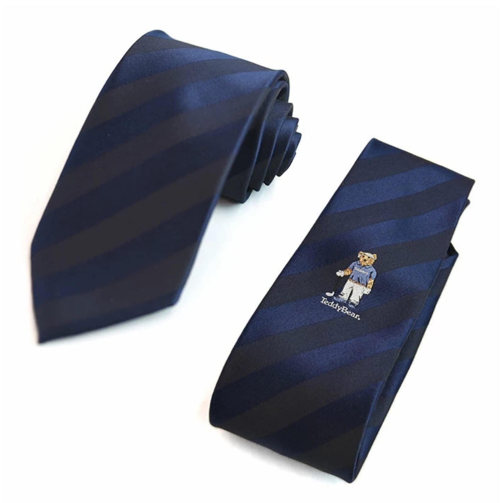 TeddyBear Tie, Teddy Bear Brand, Golf Character Gift, TD-0003 Navy
