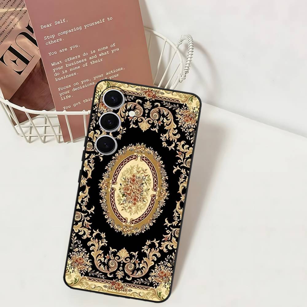Custodia per Telefono con Motivo Floreale Tappeto Persiano Per Samsung S 24 Fe 25 Ultra Plus 20 Lite 21 30 22 23 24 22 Ultra 5G Fundas