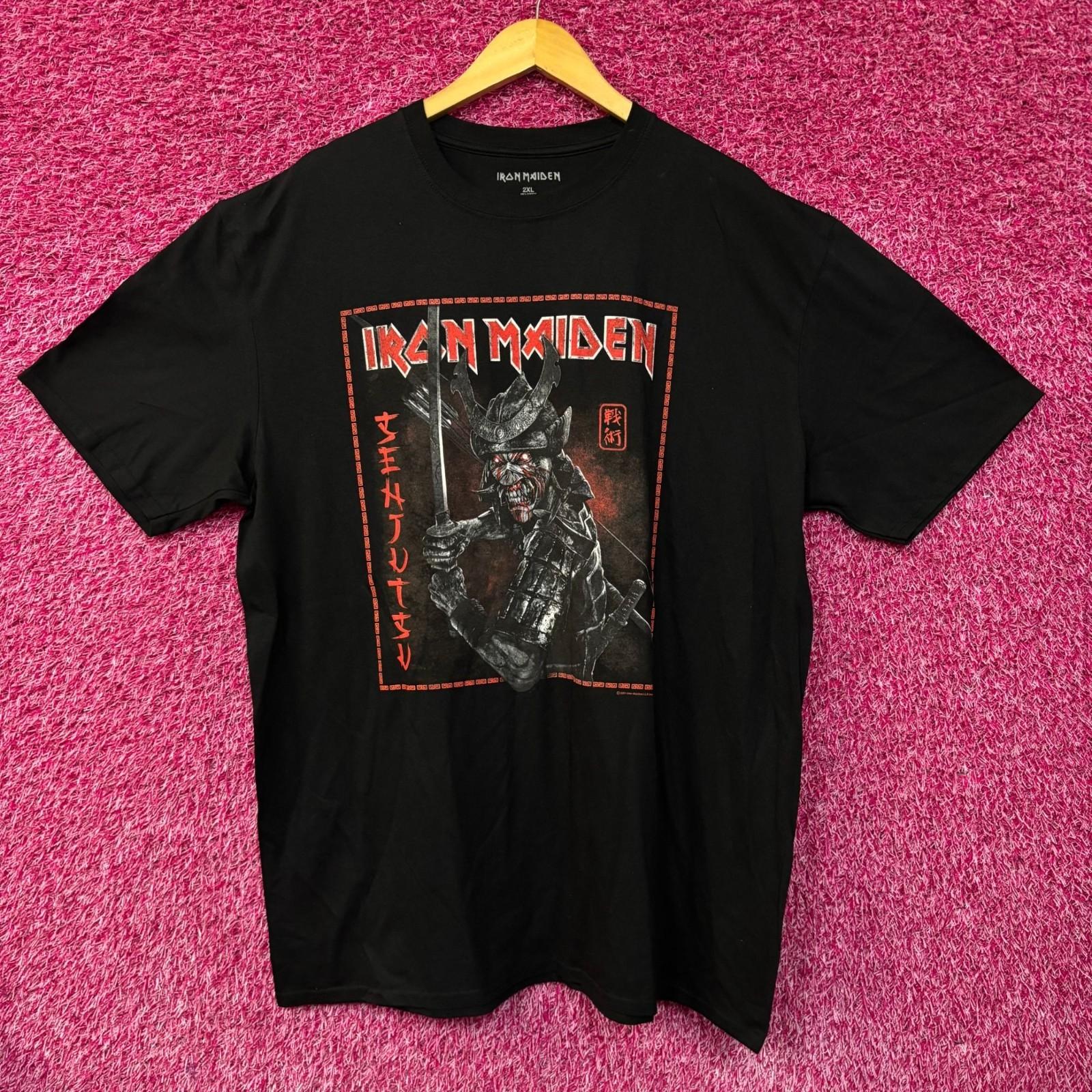 Футболка Iron Maiden Senjutsu с принтом, состаренная, красная 2XL