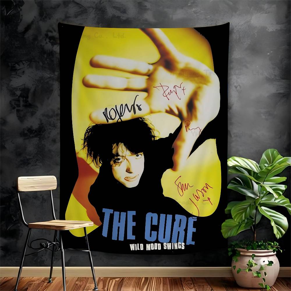 

Vintage The Cure RRock Hanging Bohemian Tapestry Hanging Tarot Hippie Wall Rugs Dorm Home Decor 74x94cm(29x37in)