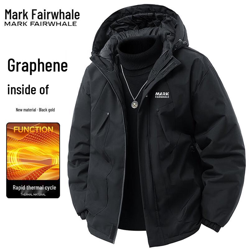 Mark Fairwhale Herren Herbst/Winter gefütterte Kapuzenjacke