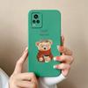 Case For Vivo V20 S16 Y77 S19 S10 V17 Y75 Lovely Bear Liquid Silicone Phone Cover Lens Protection High Quality Anti Slip Durable Shell For Vivo Casing