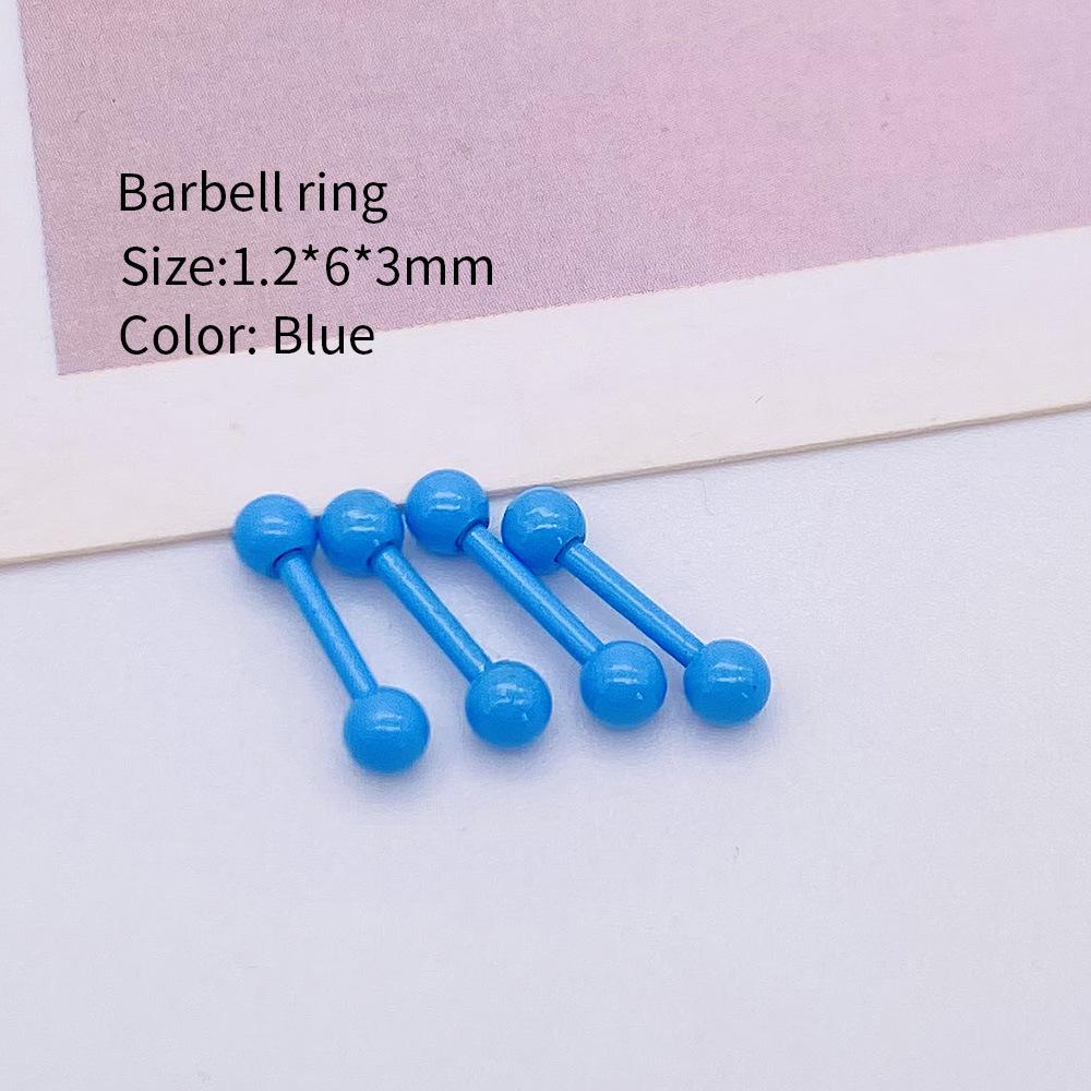 Multi-color Stainless Steel Cartilage Barbell Stud Earrings
