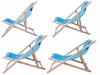 Blue Wooden Sun Lounger (4)