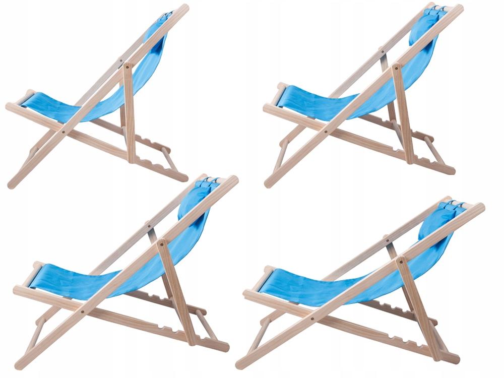 Blue Wooden Sun Lounger (4)
