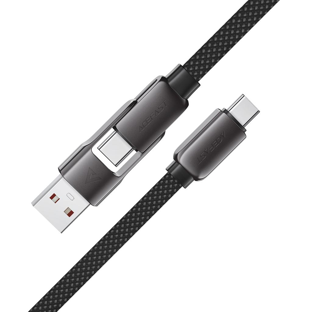 Cable USB-C - USB-A / USB-C 480Mb/s 3A 0.2m - Black