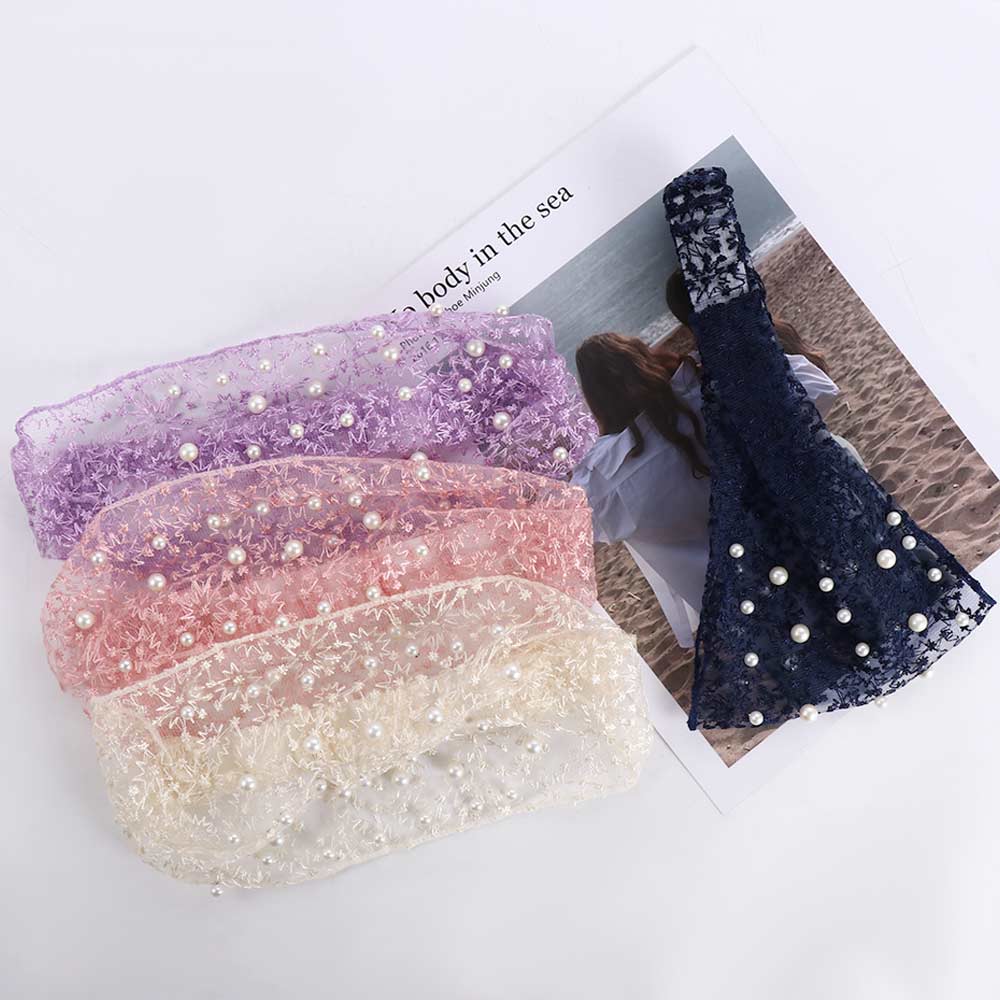 For Mother's Day Organza Headband Korean Style Hair Wear Women Hair Accessories Wide Side Hairband