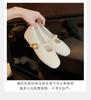 Wool Version~ French Gentle Inner Height Increase One-word Buckle Mary Jane Shoes Women's Autumn and Winter New Fluffy Shoes Velvet Single Shoes
