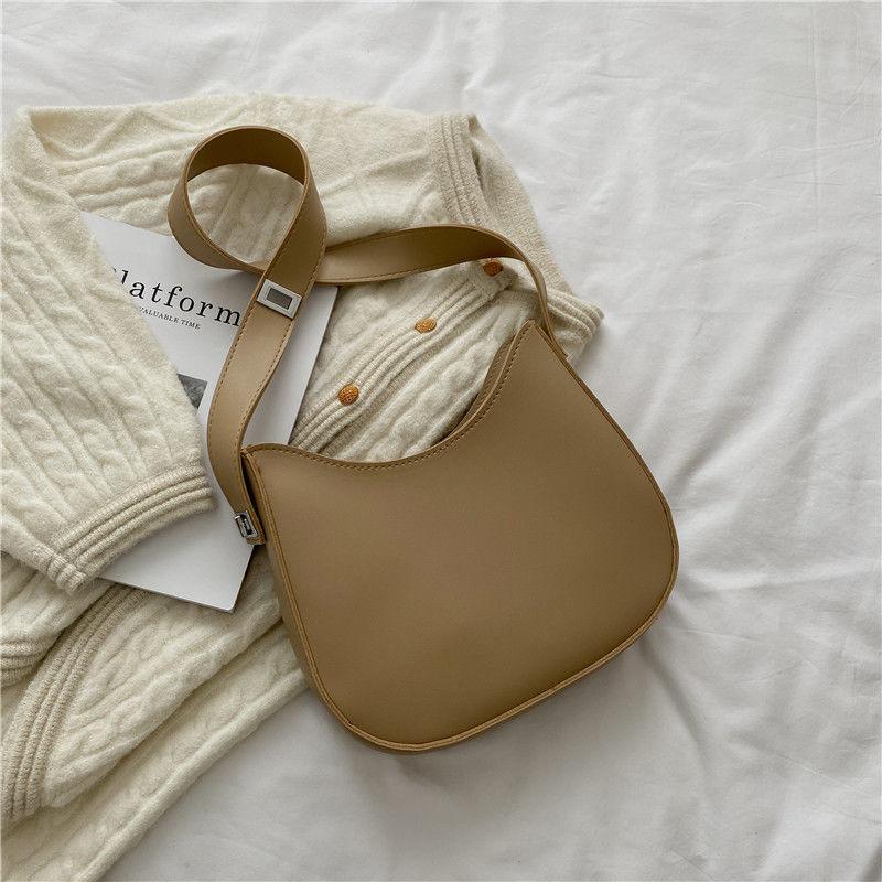 

Сумка Yogodlns Half-Moon Hobo для жінок. Однотонна ретро-сумка через плече з штучної шкіри 24x6.5x20cm хакі