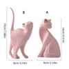 Modern Animal Figurine Resin Cat Model Home Decor Pink Cat Sculpture  Coffee Shop