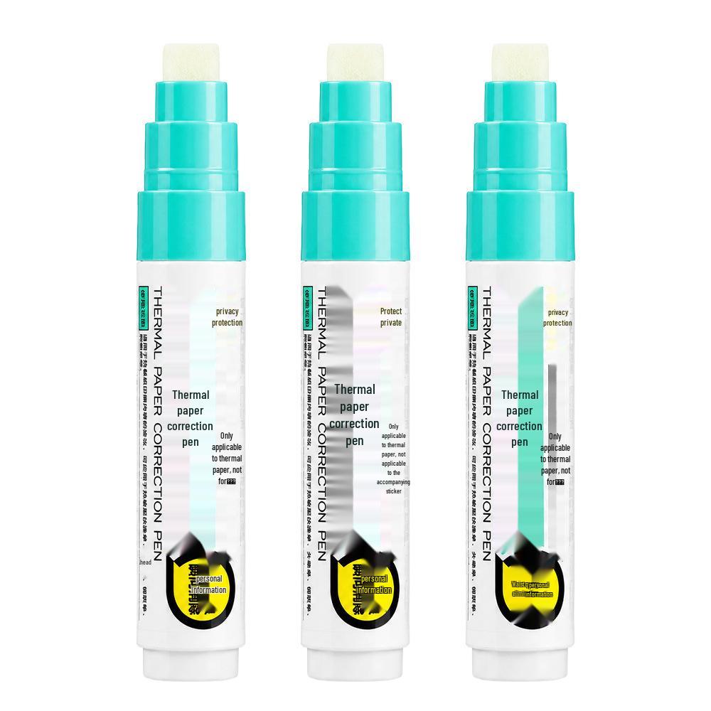 Barcode Concealer Pen for Bills: Thermal Paper Eraser & Mark-Free Privacy Protection Correction Fluid