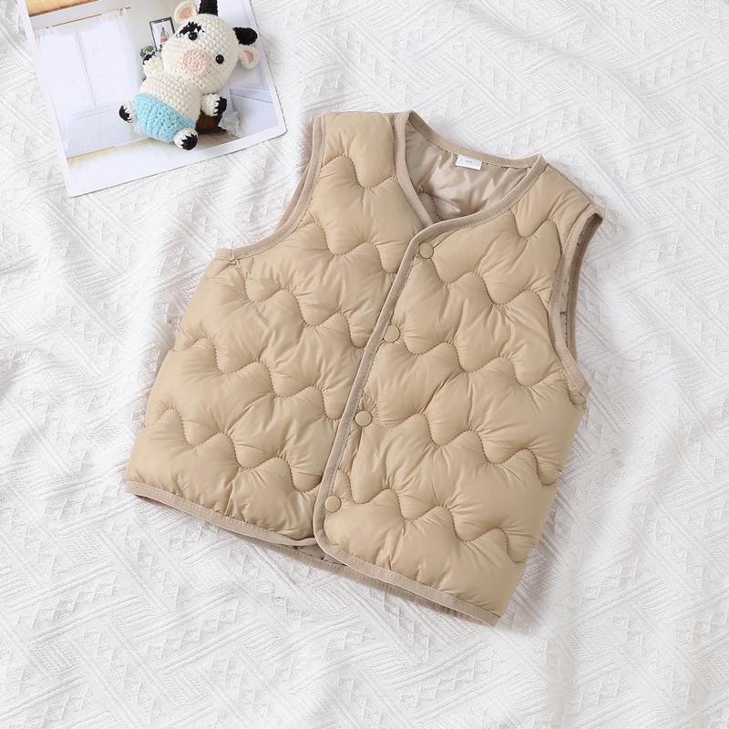 Unisex Korean Style Cotton Vest for Children: Warm Spring, Autumn, Winter Gilet for Infants and Toddlers - Small & Medium Sizes
