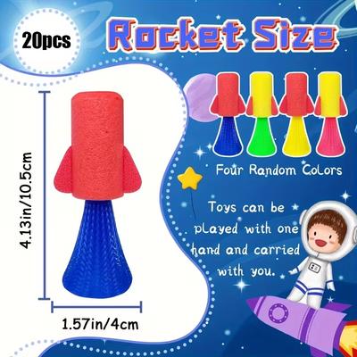5-30pcs Colorful Jump Rocket Launcher Toys with Soft Sponge for Kids Birthday Party Favors Goodie Pinata Fillers School Prizes