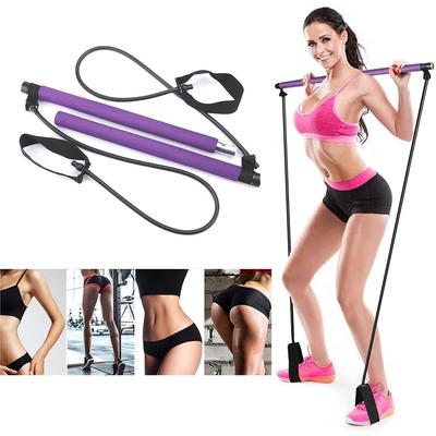 Yoga Pilates Bar Stick Crossfit Workout Elastic Resistance Bands Yoga Exerciser Pull Rope Lightweight To Carry Home Gym Fitness Equipment