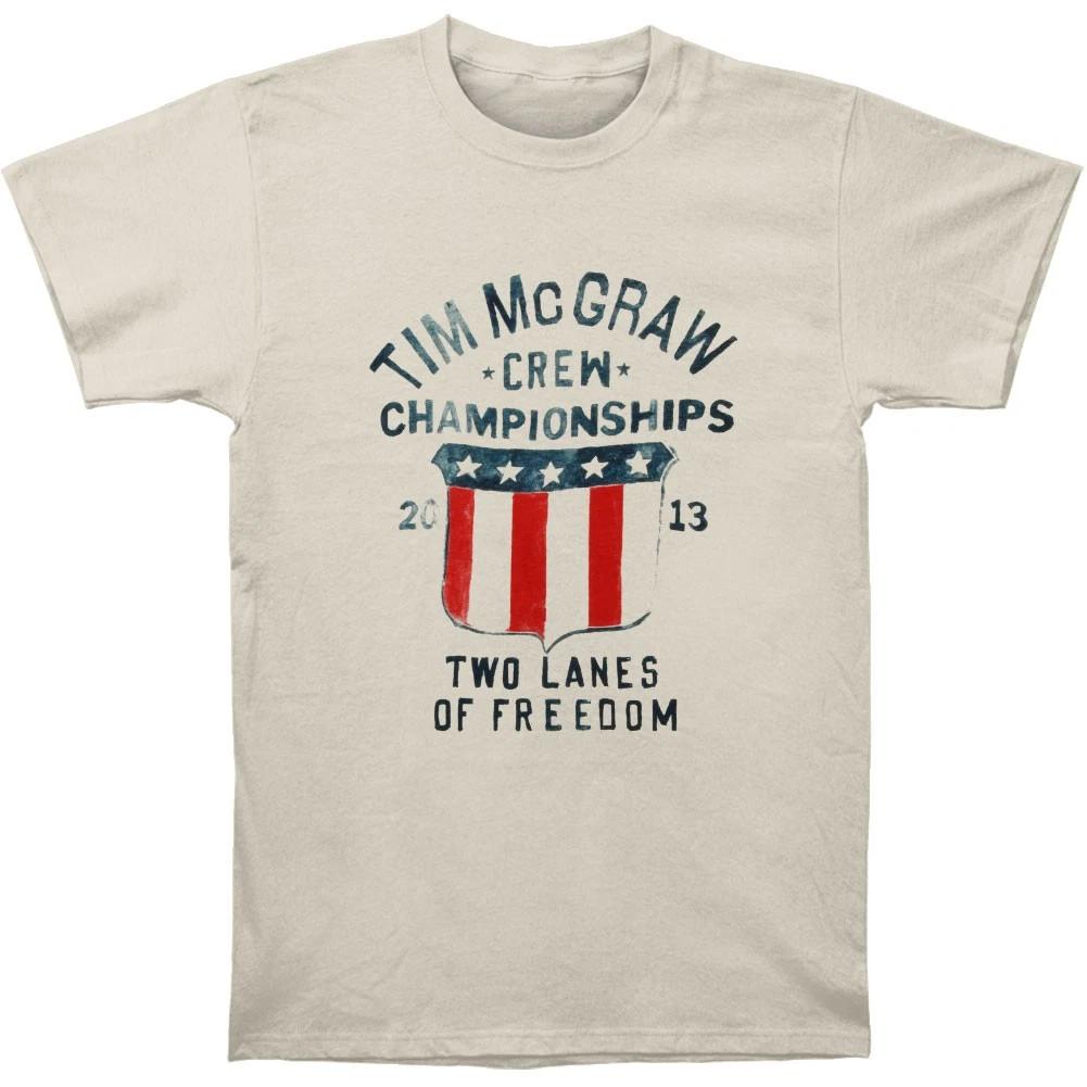 Men s Tim Mcgraw Racing 2013 Tour Slim Fit T-shirt X-Large Cream XS