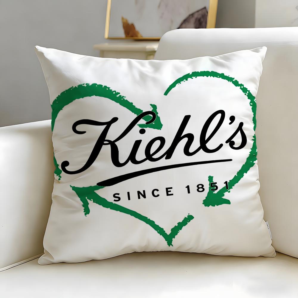 classic skincare brand Kiehl's Cushion Cover Soft & Easy-Wash Pillow Case – Versatile for Couch, Bed, Travel and Office